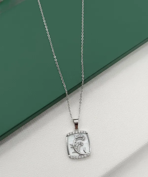 SHANKHRAJ_MALL_Women_Chain_Pendant_Necklace_|_Silver_&_Gold_Colour_Variation_(CN100)