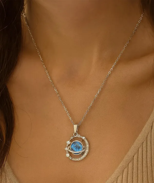 Crystal_Bow_Pendant_Necklace_with_Pink_Opal_Square_Stone,_Chrome_Chain,_Rhinestone_Accents_(CN29)
