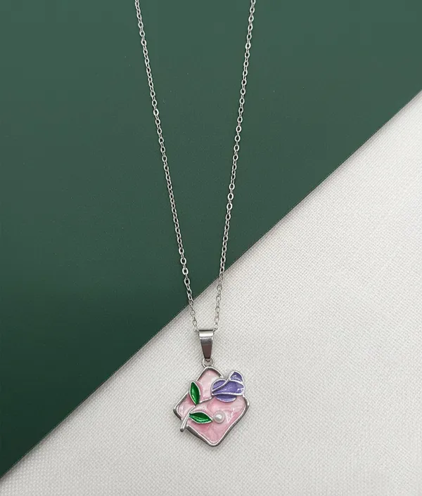 SHANKHRAJ_MALL_Women_Chain_Pendant_Necklace_|_Silver_&_Gold_Colour_Variation_(CN104)