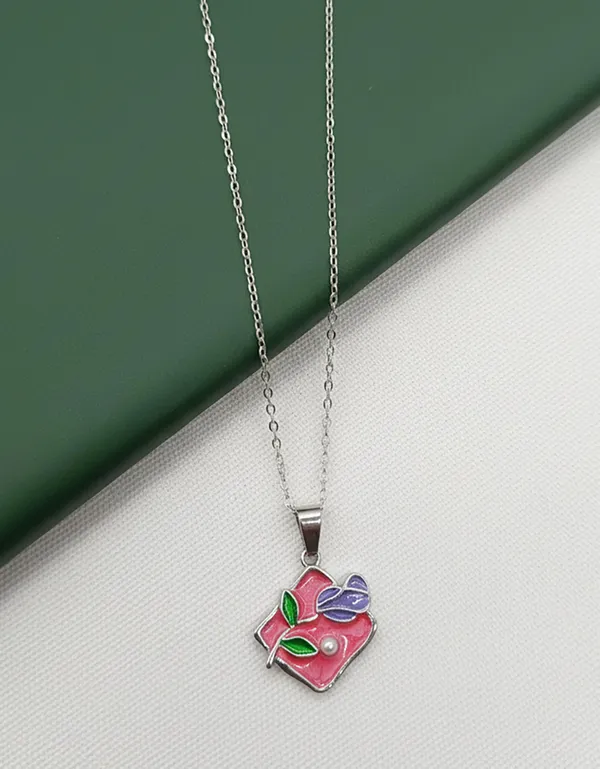 SHANKHRAJ_MALL_Women_Chain_Pendant_Necklace_|_Silver_&_Gold_Colour_Variation_(CN107)