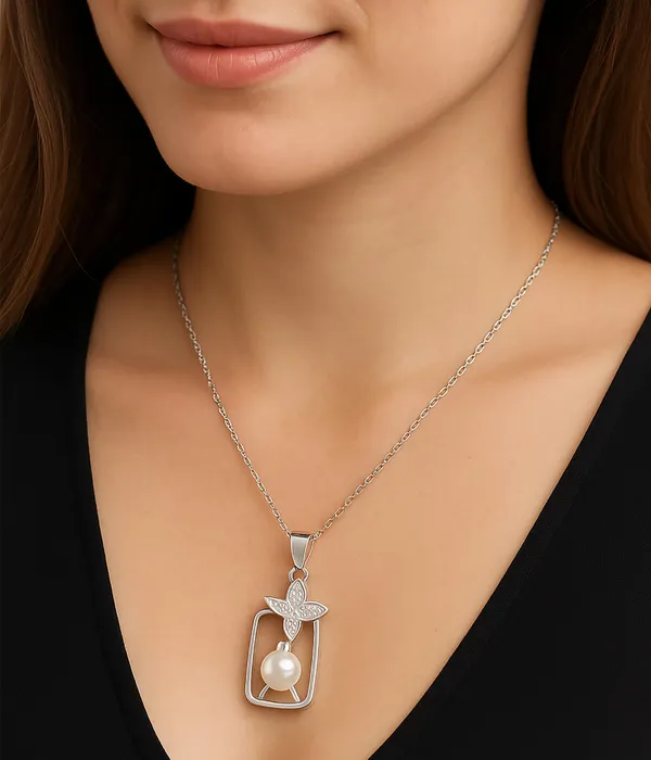 SHANKHRAJ_MALL_Women_Chain_Pendant_Necklace_|_Silver_&_Gold_Colour_Variation_(CN92)