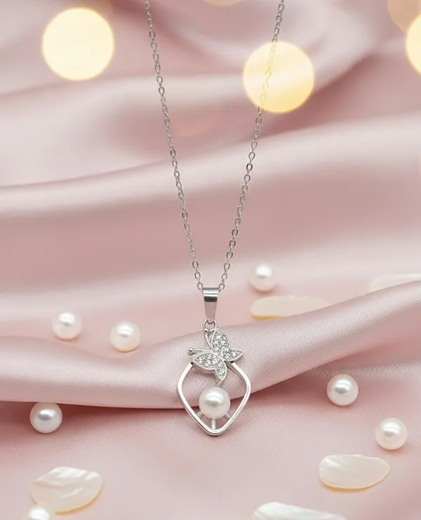 SHANKHRAJ_MALL_Women_Chain_Pendant_Necklace_|_Silver_&_Gold_Colour_Variation_(CN94)