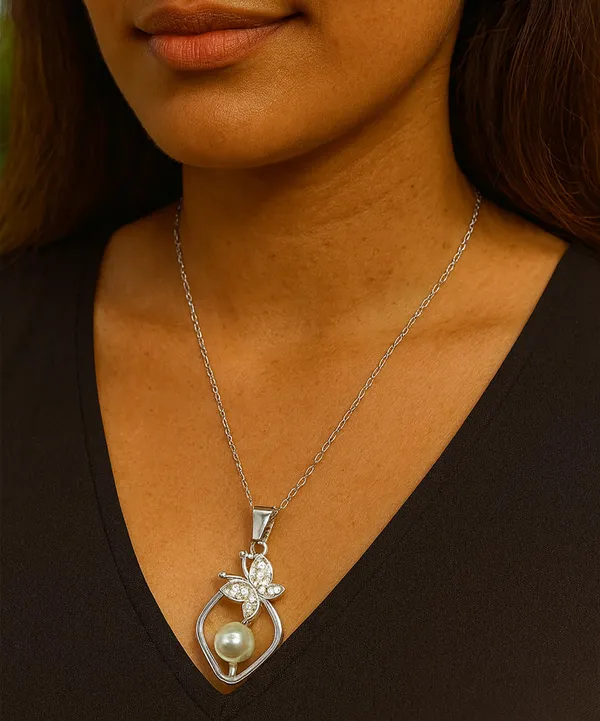 SHANKHRAJ_MALL_Women_Chain_Pendant_Necklace_|_Silver_&_Gold_Colour_Variation_(CN94)