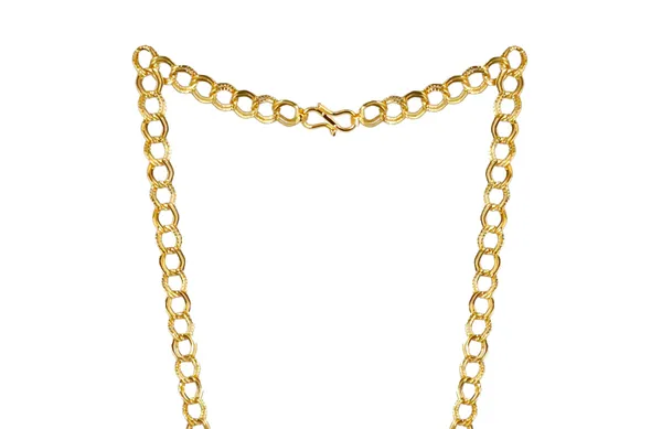 SHANKHRAJ_MALL_Gold-Toned_Byzantine_Chain_Necklace_with_Shield_Pendant,_50_cm_(dual_kadi)