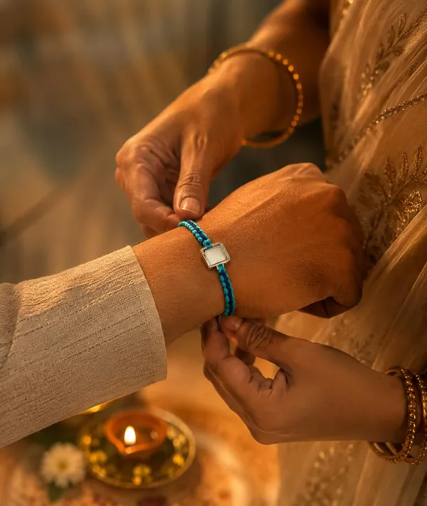 Blue_Designer_Rakhi_for_Brother_with_Braided_Thread_and_Decorative_Centre_Charm,_2,_A630