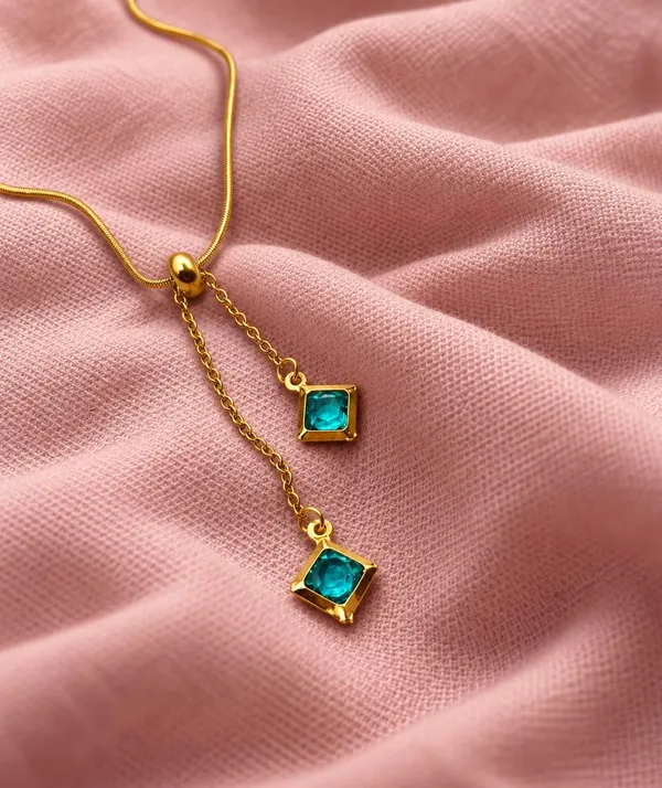 Gold_Tone_Adjustable_Drop_Pendant_Necklace_for_Women_&_Girls,_A697