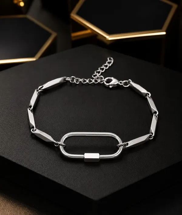 SHANKHRAJ_MALL_Quartz_Bracelet_Watch_with_Chain_Link_Band,_Silver