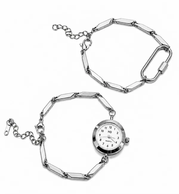 SHANKHRAJ_MALL_Quartz_Bracelet_Watch_with_Chain_Link_Band,_Silver