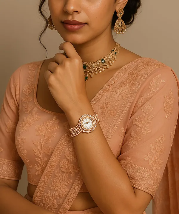 SHANKHRAJ_MALL_Women’s_Rose_Gold_Designer_Watch_–_Luxury_Rhinestone_Studded_Bracelet_Style_Analog_Wrist_Watch_with_Crystal_Dial_for_Party,_Wedding_&_Gift