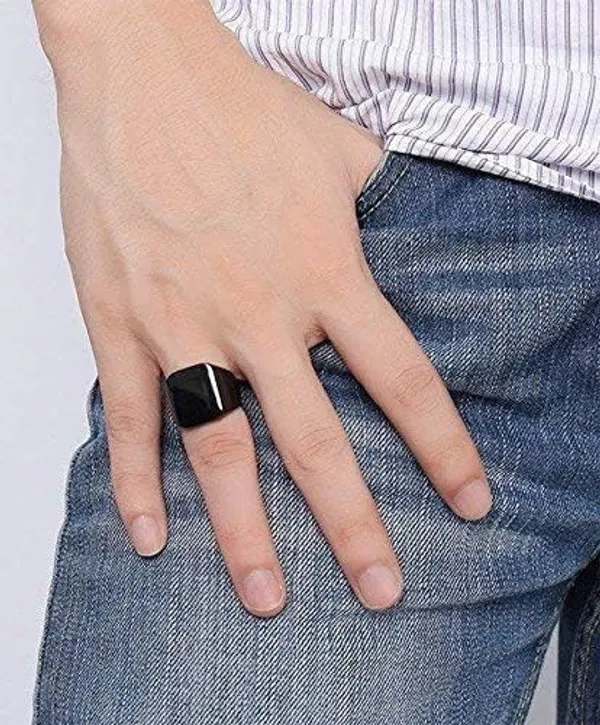 SHANKHRAJ_MALL_Mens_Jewellery_Black_Ring_For_Boys_Non_Adjustable_Finger_Rings_for_Men_and_Boys_Girls_Women_Accessories_Jewellery_for_Men_Anniversary_Unisex_Rings