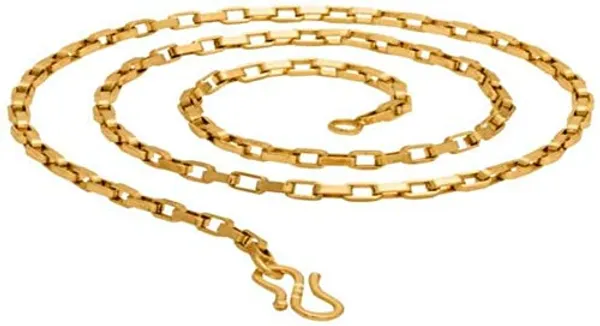 SHANKHRAJ_MALL_Classic_Gold-Plated_Chain_Necklace_for_Men_&_Women_|_Durable_Lobster_Clasp_(100269)