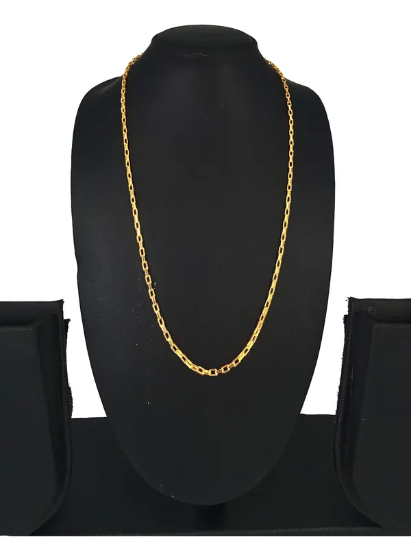 SHANKHRAJ_MALL_Classic_Gold-Plated_Chain_Necklace_for_Men_&_Women_|_Durable_Lobster_Clasp_(100269)