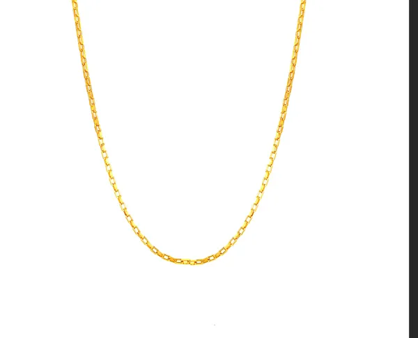 SHANKHRAJ_MALL_Classic_Gold-Plated_Chain_Necklace_for_Men_&_Women_|_Durable_Lobster_Clasp_(100269)