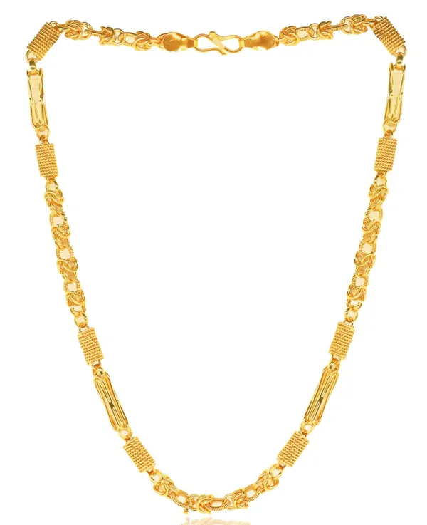 SHANKHRAJ_MALL_Gold_Plated_Men’s_Chain_Necklace_for_Boys_&_Men_|_Stylish_Heavy_Look_Chain_|_Multiple_Designs_&_Sizes_(1005)