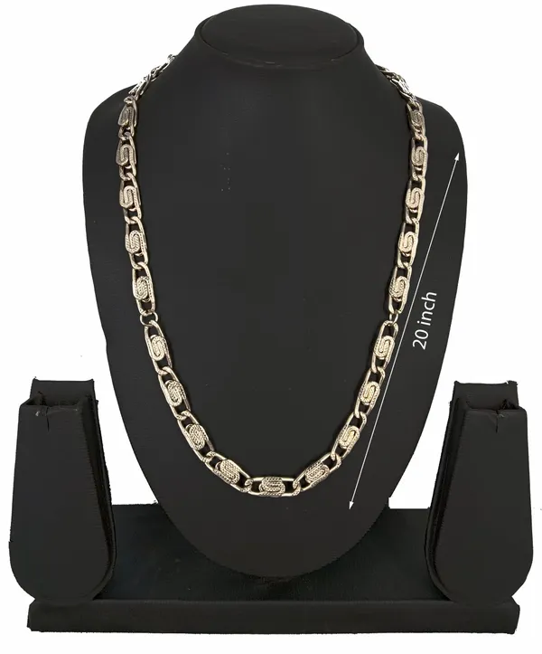 SHANKHRAJ_MALL_Men’s_Chrome_Finish_Figaro_Chain_Necklace_–_Durable_Metal,_Stylish_Jewelry_for_Men_&_Boys,_Non-Tarnish_&_Lightweight_Fashion_Accessory_(100729)