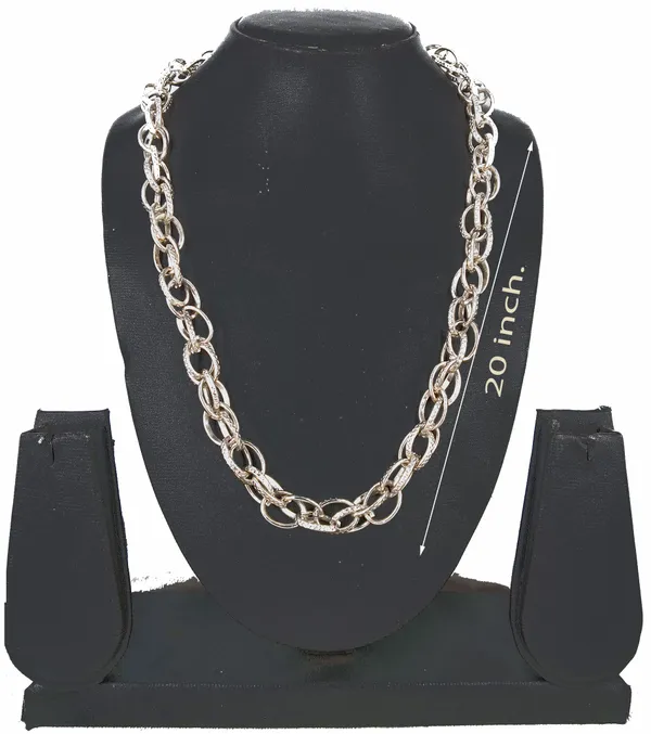 SHANKHRAJ_MALL_Men’s_Chrome_Finish_Figaro_Chain_Necklace_–_Durable_Metal,_Stylish_Jewelry_for_Men_&_Boys,_Non-Tarnish_&_Lightweight_Fashion_Accessory_(100734)