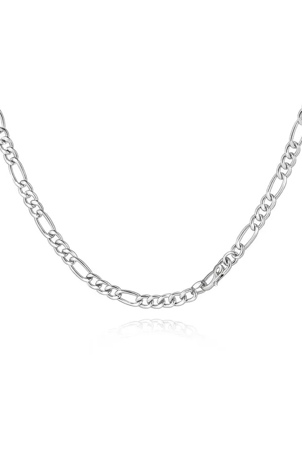 SHANKHRAJ_MALL_Men’s_Chrome_Finish_Figaro_Chain_Necklace_–_Durable_Metal,_Stylish_Jewelry_for_Men_&_Boys,_Non-Tarnish_&_Lightweight_Fashion_Accessory