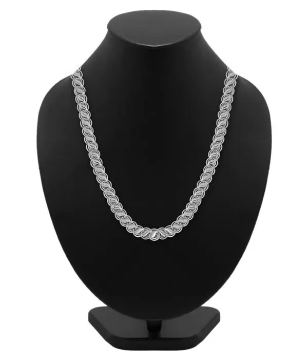 SHANKHRAJ_MALL_Trendy_Silver_Rope_Chain_for_Men_|_Stainless_Steel_Finish_|_Daily_Fashion_Jewelry