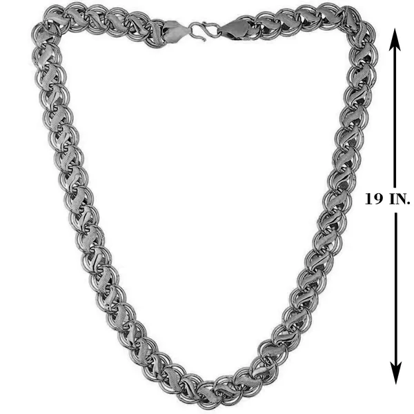SHANKHRAJ_MALL_Trendy_Silver_Rope_Chain_for_Men_|_Stainless_Steel_Finish_|_Daily_Fashion_Jewelry