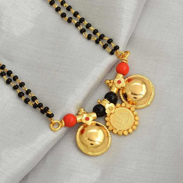 Traditional_Gold_Tone_Mangalsutra_with_Double_Chain_&_Coin_Pendant_|_Black_Beads_Necklace