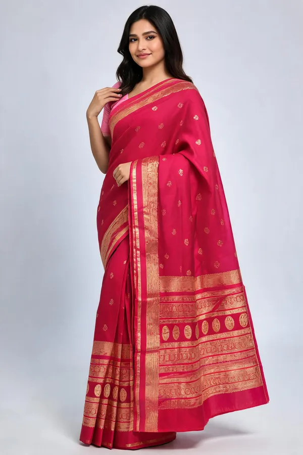 Pink_Woven_Saree_For_Women