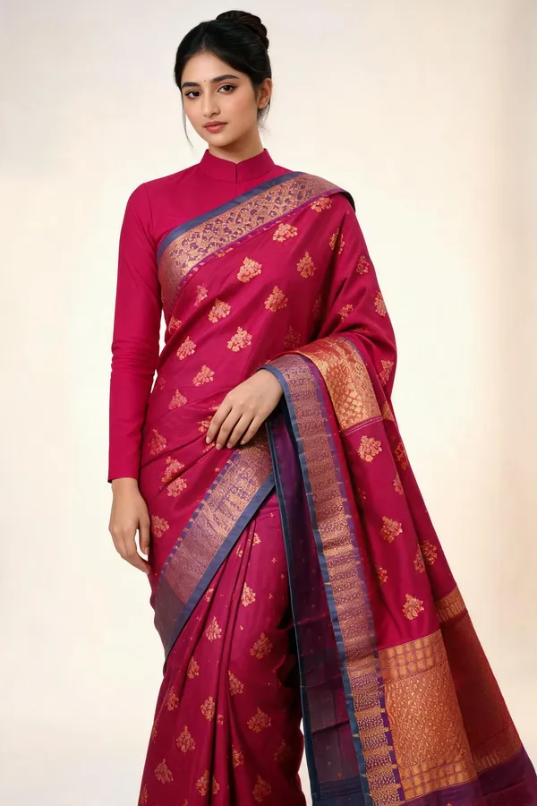 Magenta_Woven_Traditional_Saree_For_Women