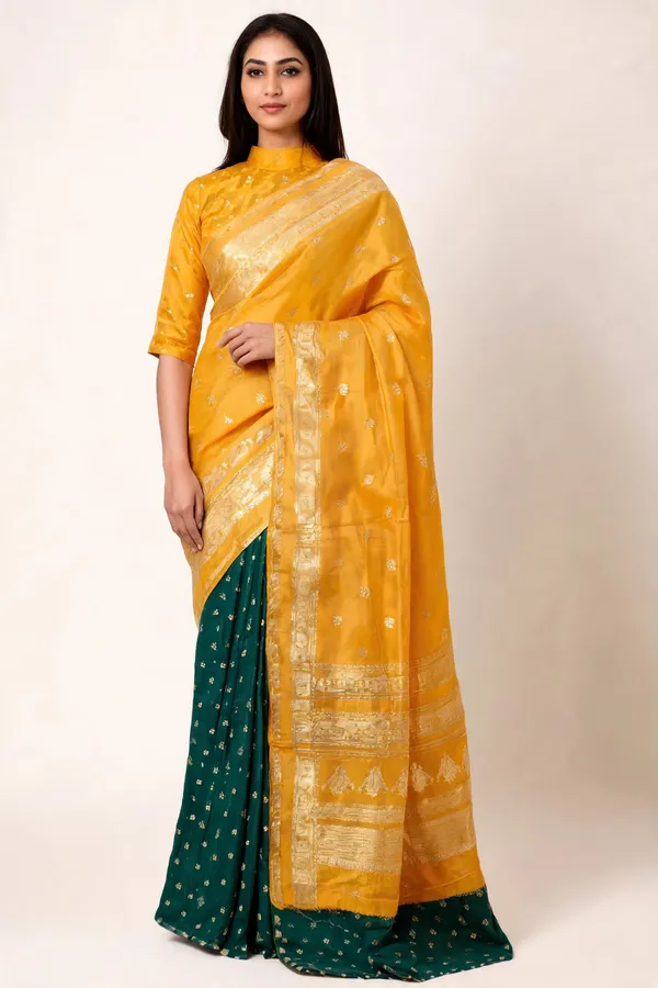 Mustard_Woven_Saree_For_Women