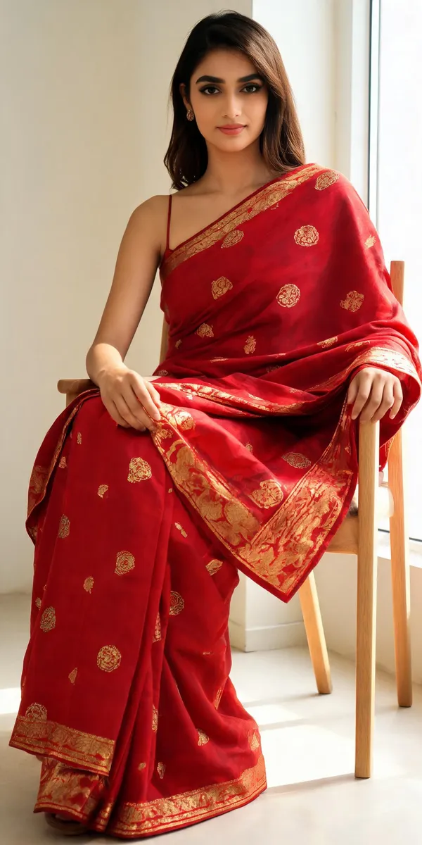 Red_Silk_Zari_Woven_Saree_For_Women