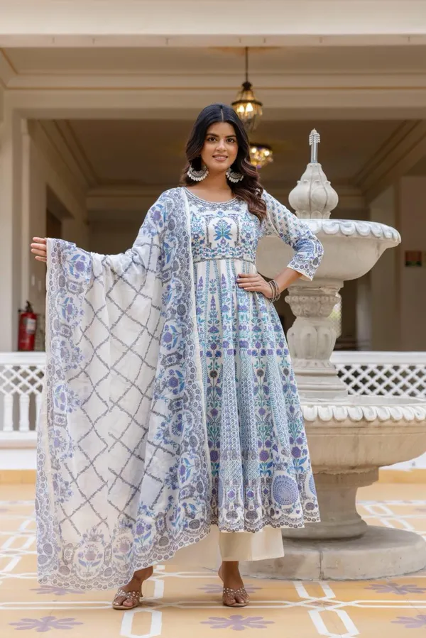 White_and_Blue_Floral_Printed_Anarkali_Kurta_Set_with_Matching_Dupatta_for_Women