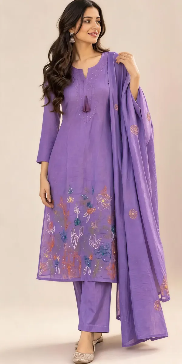 Purple_Embroidered_Kurta_Set_With_Matching_Pants_And_Dupatta_For_Women