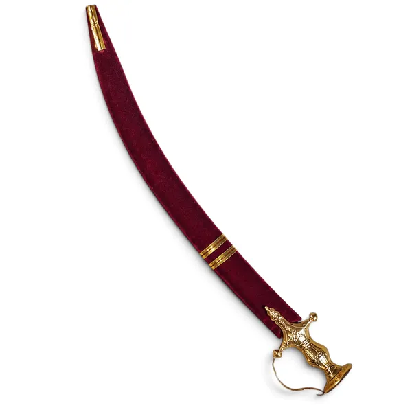 Maroon_Velvet_Classic_Decorative_Kirpan_33_Inch