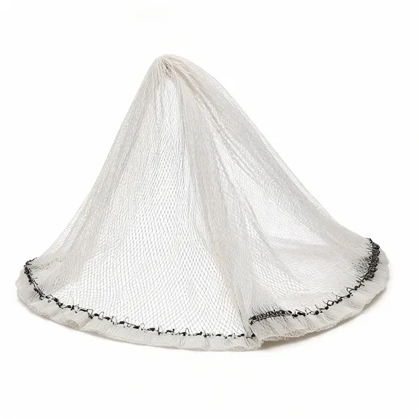 Ahmedfishnet_0No.Up_1No._Down_12Mm_Mesh_Size,_Round-45Feet,_Weight-3Kg,_Height-10Feet_(White)_Fishing_Net_(White)