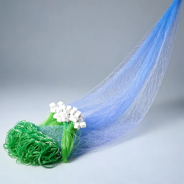 Ahmedfishnet_4_Finger_Gillnet,_80Mm_Mesh_Size,_Height-4.5Feet_(Blue,Green)_Fishing_Net_(Multicolor)