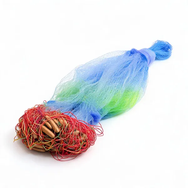 Netking_0.75_Finger_22Mm_Fishing_Gillnet_-_3.2Ft_X_50-60Ft_Net_With_Clay_Sinkers_Fishing_Net_(Multicolor)