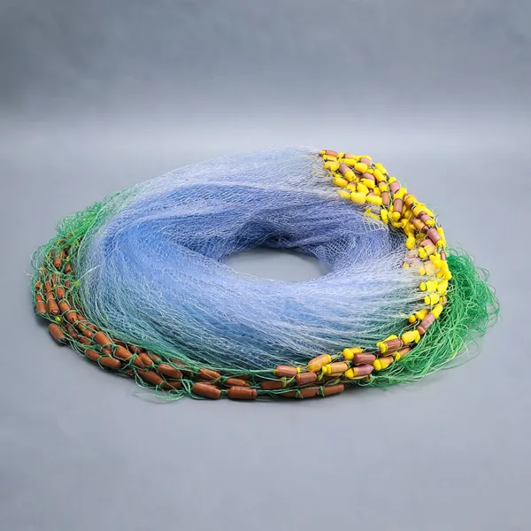 Ahmedfishnet_Half_Finger_20Mm_Gill_Net_(White_Jal_Green_Suto)_Doubble_Sola_Badha_Fishing_Net_(Multicolor)
