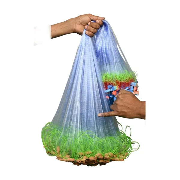 A_to_Z_HALF_FINGER_18MM_GILNET_MUD_SINKER,HIGHT3FT,UP_LENTH50FT,DOWN_LENTH90FT_HDP_ROPE_Fishing_Net_(Green)