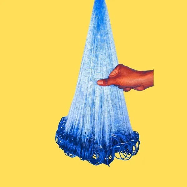 NETKING_Ultrafine_1.5_Finger_35mm_Fishing_Gillnet_–_3.5ft_x_50-60ft_with_Lead_Sinkers_Fishing_Net_(Blue)