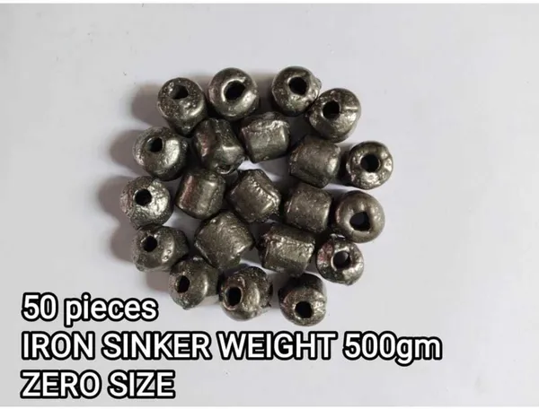 AhmedFishNet_ZERO_SIZE_IRON_SINKER_500gm_Fishing_Net_(Silver)