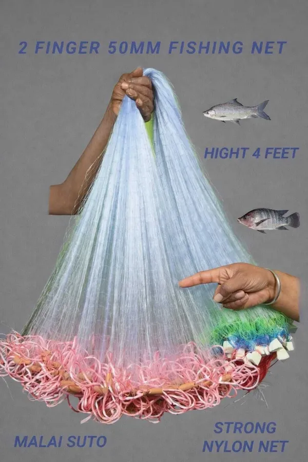 AhmedFishNet_2_finger_50mm_gillnet_height_4feet_Fishing_Net_(Multicolor)