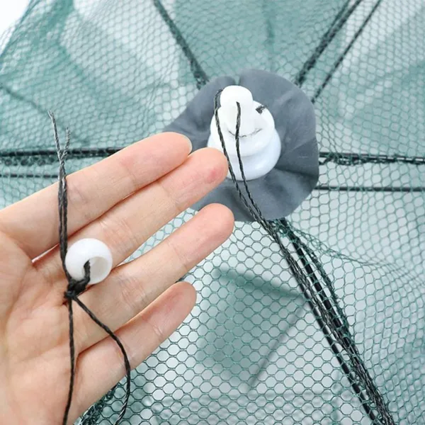 NETKING_Umbrella_Crab_Fishing_Net_6_Pocket_6mm_Mesh_Foldable_Trap_for_Fish_Crab_&_Shrimp_Fishing_Net_(Green)