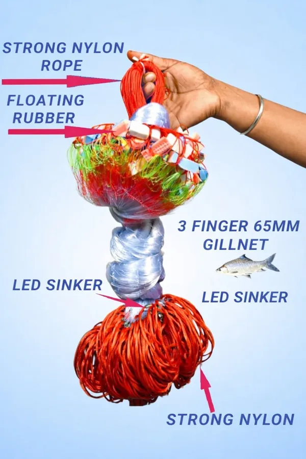 AhmedFishNet_3_finger_65mm_fishing_gillnet_Fishing_Net_(Multicolor)