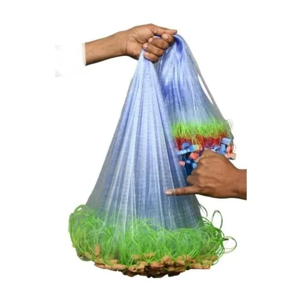 AhmedFishNet_Half_Finger_18MM_GILNET_MUD_Sinker,HIGHT3FT_Fishing_Net_(Multicolor)