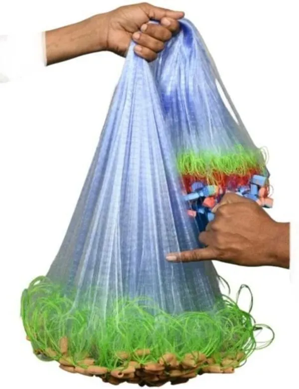 AhmedFishNet_Half_Finger_18MM_GILNET_MUD_Sinker,HIGHT3FT_Fishing_Net_(Multicolor)