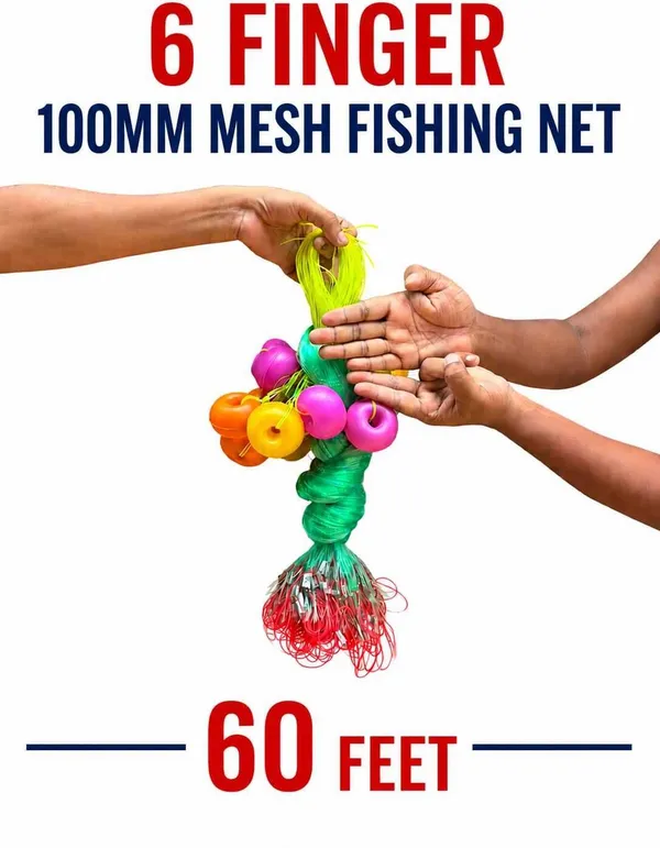 Ahmedfishingnet_Star_Fishing_Net_6_finger_100mm_Mesh_Size_(100mm_Ball_Net)_Fishing_Net_(Multicolor)