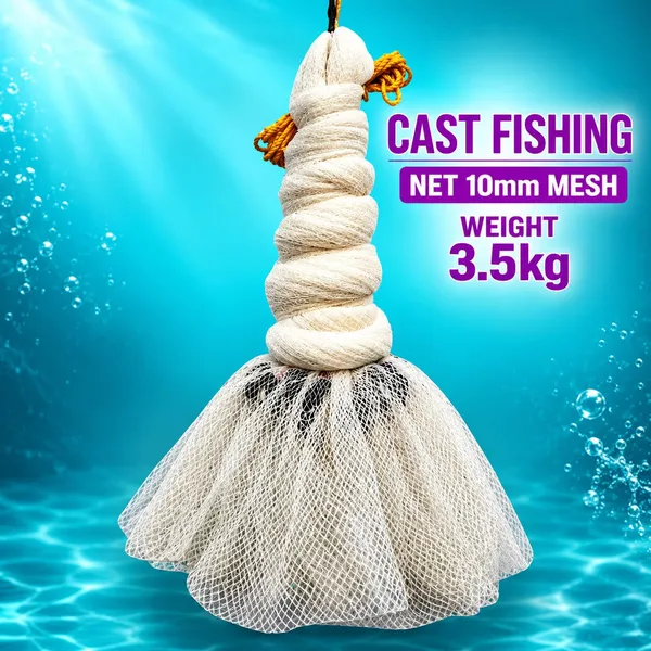 AHMEDENTERPRISE_3.5kg_10mm_cast_net_Fishing_Net_(White)