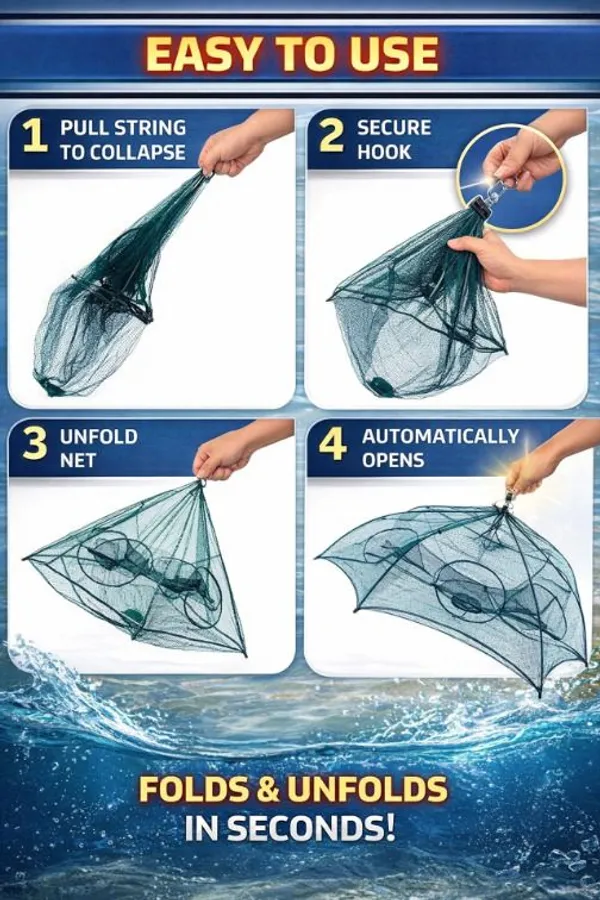 AhmedFishNet_6_pocket_6mm_Mesh_Foldable_Trap_For_Fish_Crab_Fishing_net_Fishing_Net_(Green)_Fishing_Net_(Green)