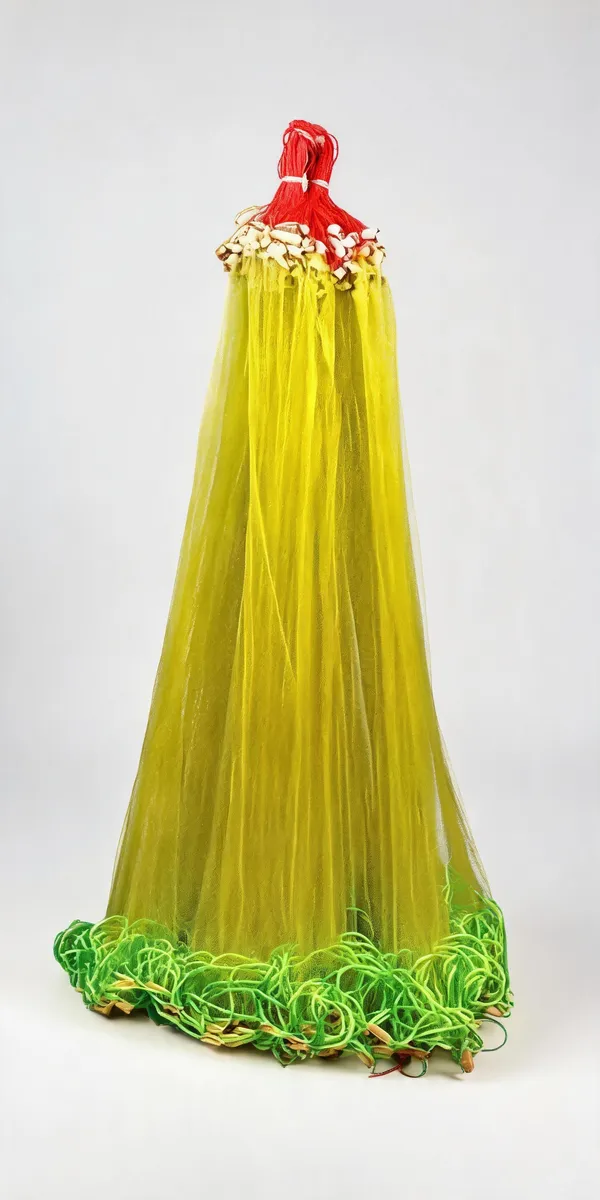 Ahmedfishnet_20Mm_Half_Finger_Gillnet_Mud_Sinker(_Yellow_Kathi_Jaal_Malai_Suto)_Fishing_Net_(Multicolor)
