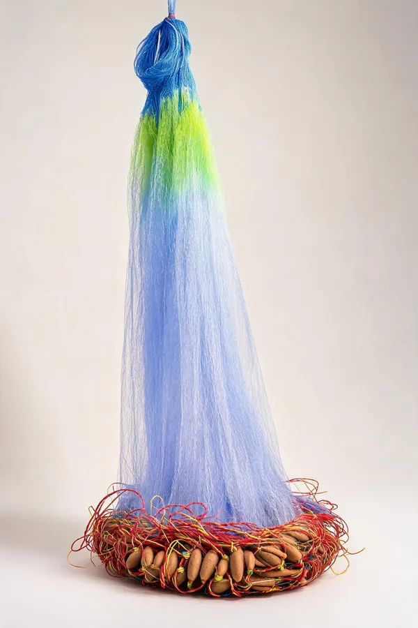 Ahmedfishnet_0.75_Finger_22Mm_Fishing_Gillnet_-_3.2Ft_X_50-60Ft_Net_With_Clay_Sinkers_Fishing_Net_(Multicolor)