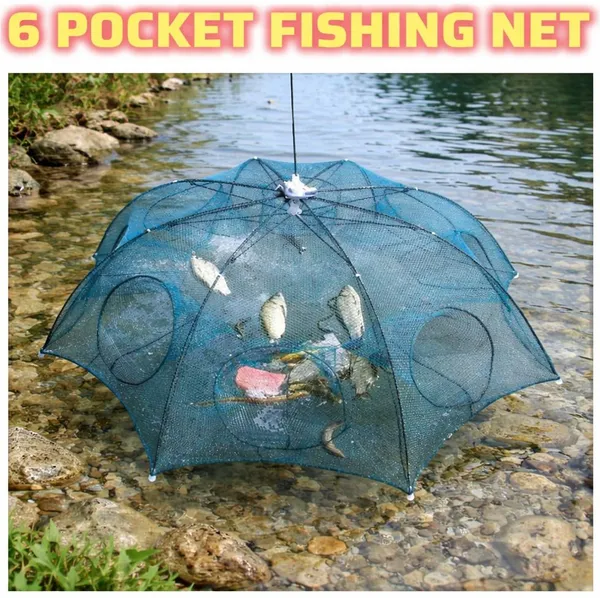 AhmedFishNet_Fishing_Net_6_Pocket_6mm_Mesh_Foldable_Trap_for_Fish_Fishing_Net_(Green)