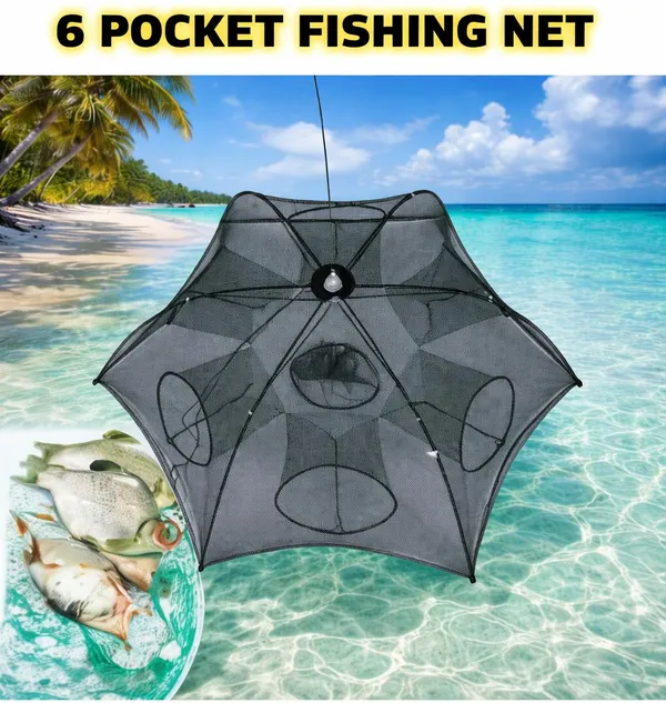 AhmedFishNet_Fishing_Net_6_Pocket_6mm_Mesh_Foldable_Trap_for_Fish_Fishing_Net_(Green)